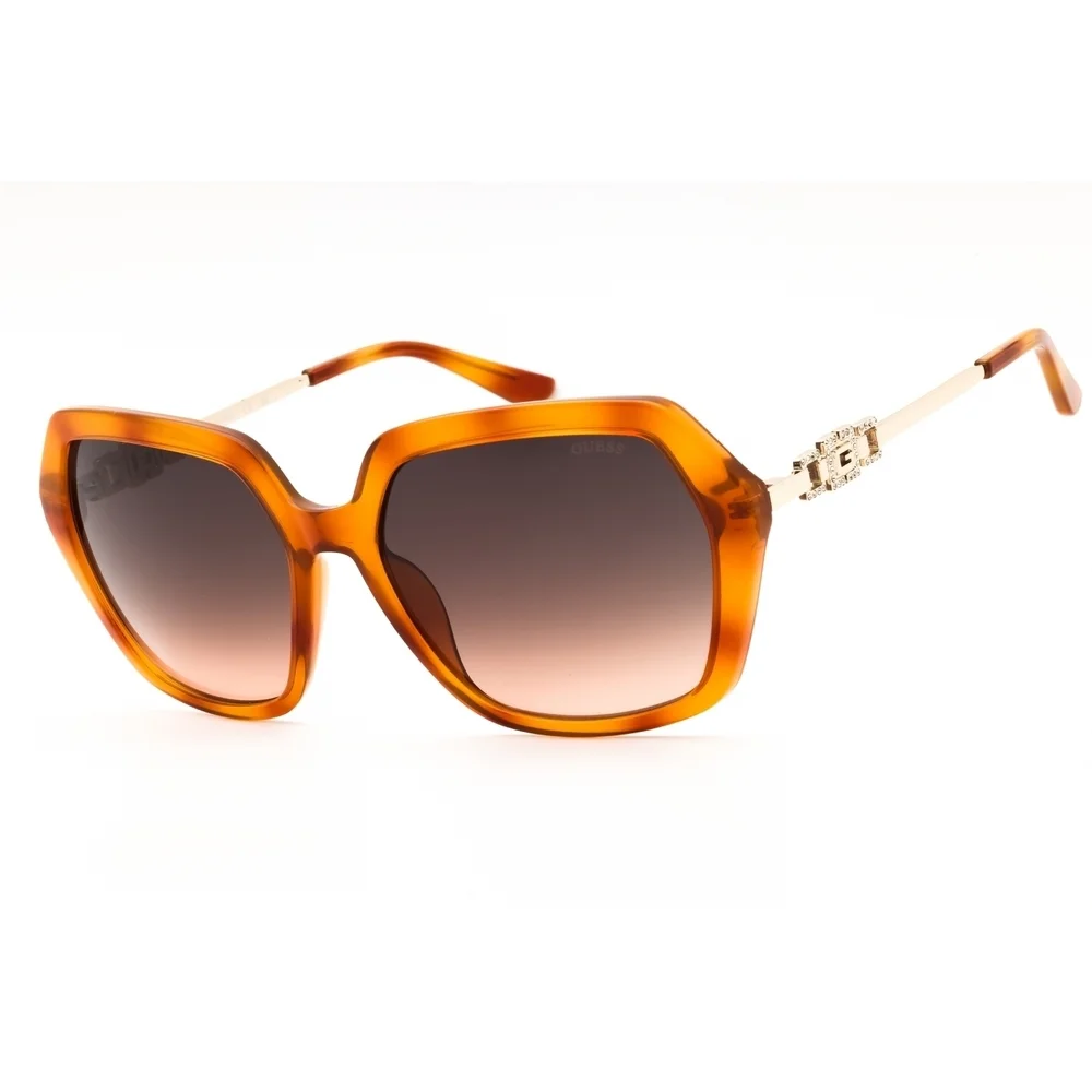 NWT Guess GU00267-53F Blonde Havana Oversized 57mm Sunglasses